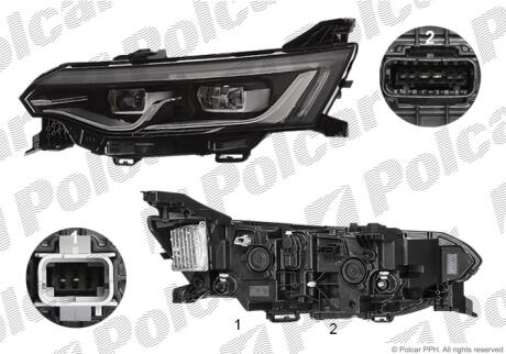 Фара основная правая LED Polcar 60D210-V
