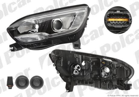 Фара основная левая H7, PY21W Polcar 60M209-H