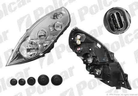 Фара основна ліва H1, H7, PY21W, W5W Polcar 60N1092E