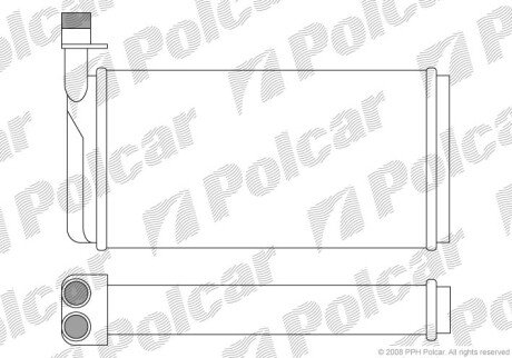 Радиатор отопителя Polcar 6521N8-2