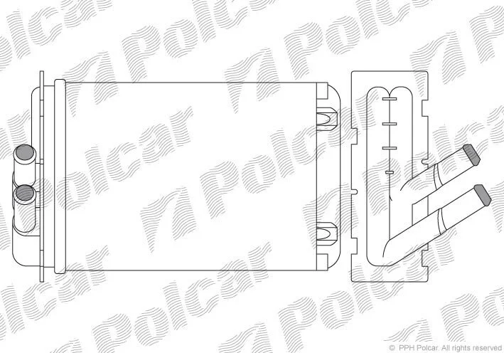 Радіатор обігрівача салону Polcar 6712N8-1 (фото 1)