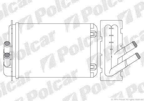 Радиатор отопителя салона Polcar 6712N8-1