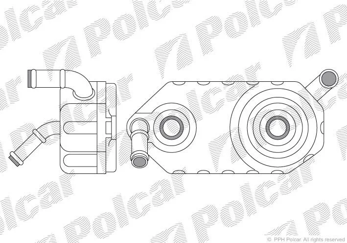 Радиатор масляный Polcar 6713L8-1 (фото 1)