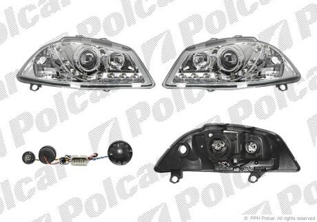 Фара основная правая, левая H1 Polcar 673009AE