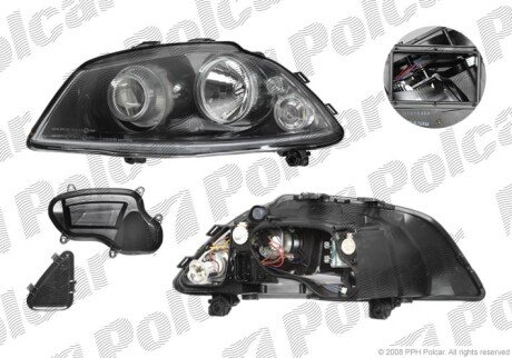 Фара основная левая D1S, H7 Polcar 6731092E