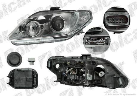 Фара основная левая D1S Polcar 6740091V