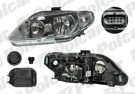 Фара основная левая H1, H7 Polcar 674009-V