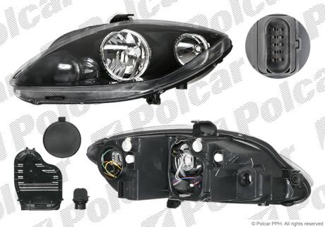 Фара основна ліва H1, H7 Polcar 6755097E