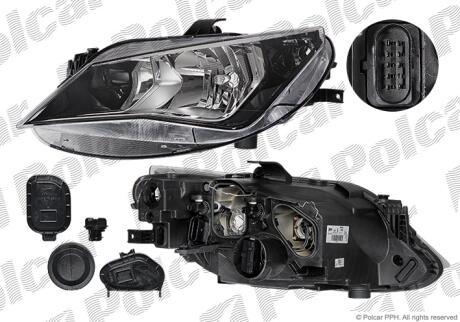 Фара основная левая H7, PY21W, W5W Polcar 67B1091V