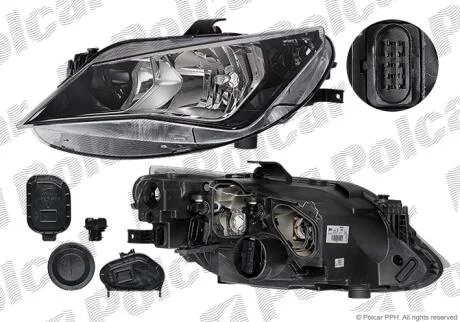Фара основна ліва H7, PY21W, W5W Polcar 67B1091V