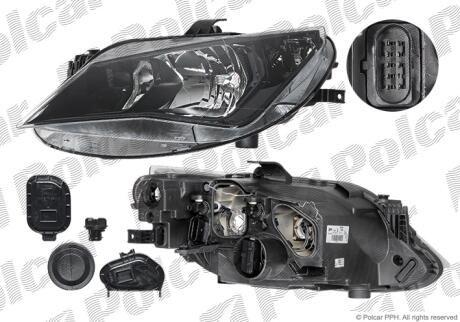 Фара основная левая H7, PY21W, W5W Polcar 67B1092E