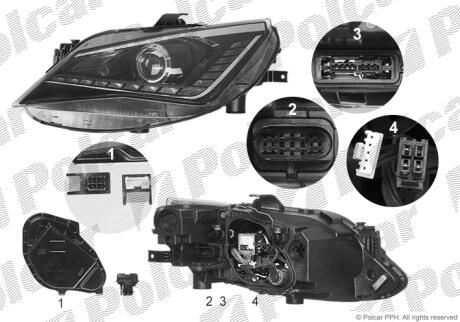 Фара основная Polcar 67B1093V