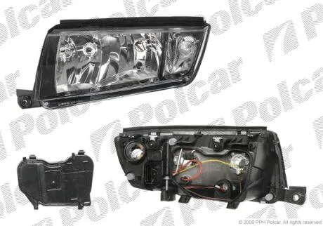 Фара основна права H3, H7, PY21W, W5W Polcar 6913102E