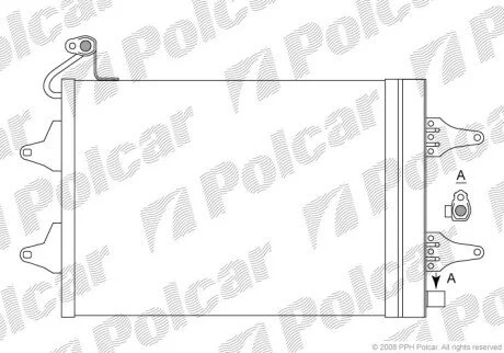 Радіатор кондиціонера (Конденсатор) з осушувачем Polcar 6913K8C1