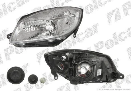 Фара основная левая H4, PY21W, W5W Polcar 691509-H