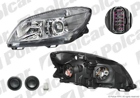 Фара основна права H7, PY21W, W5W Polcar 6916101H