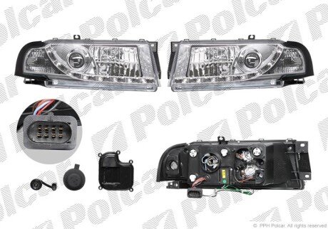 Фара основная правая, левая H1, H7 Polcar 692109AE