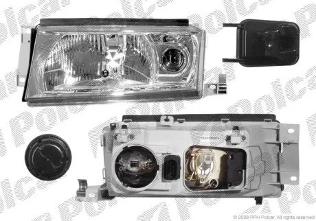 Фара основная правая H3, H4, W5W Polcar 6921101T