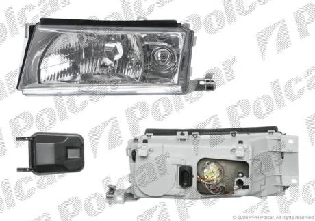 Фара основная правая H4, W5W Polcar 6921104E
