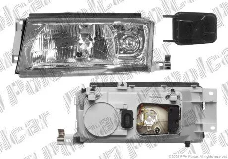 Фара основная правая H4, W5W Polcar 692110-T