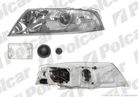 Фара основна ліва H1, H7, PY21W, W5W Polcar 6922091E