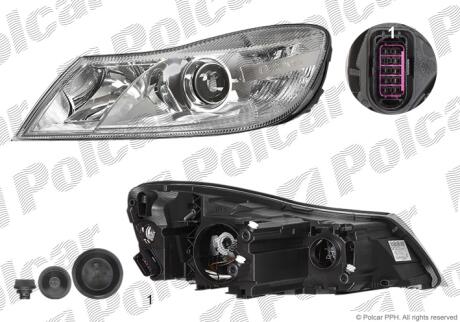Фара основная правая H1, H7, PY21W, W5W Polcar 692310-X