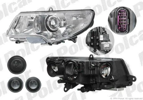 Фара основна права D1S, H3, W16W, W5W Polcar 6926101H