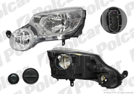 Фара основна ліва H4, P13W, W5W Polcar 693509-E