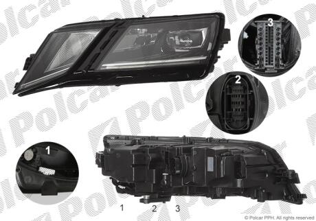 Фара основная левая LED Polcar 69C2091E