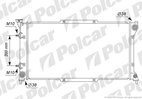 Радіатори охолодження Polcar 7206082K (фото 1)