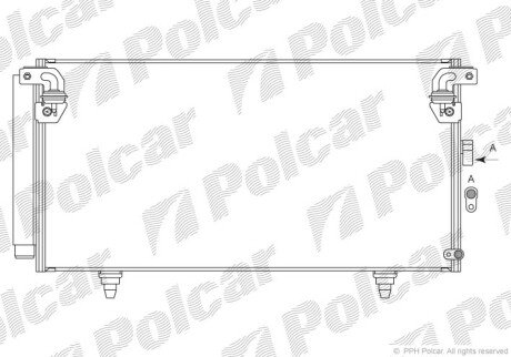 Радиатор кондиционера (Конденсатор) с осушителем Polcar 7208K81K