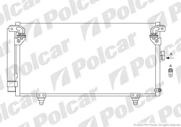 Радіатор кондиціонера (Конденсатор) з осушувачем Polcar 7208K8C1 (фото 1)