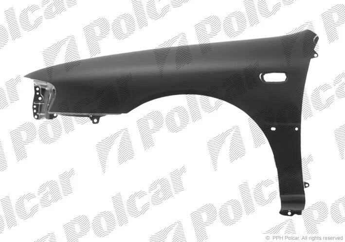 Крило спереду зліва з отворами для поворотника та накладки Polcar 721001 (фото 1)