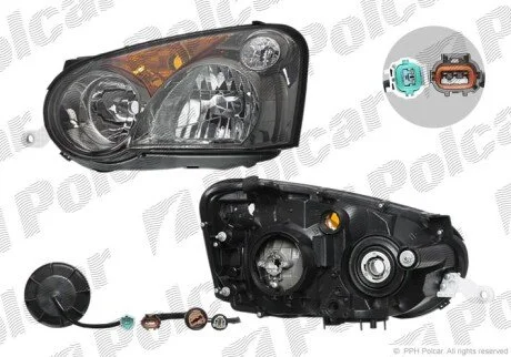 Фара основна права H1, HB3 Polcar 721310-E