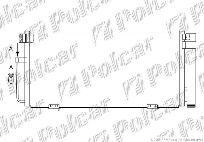 Радіатор кондиціонера (Конденсатор) з осушувачем Polcar 7213K8C1 (фото 1)