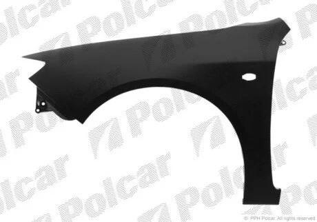 Крило спереду зліва з отвором для поворотника Polcar 721501