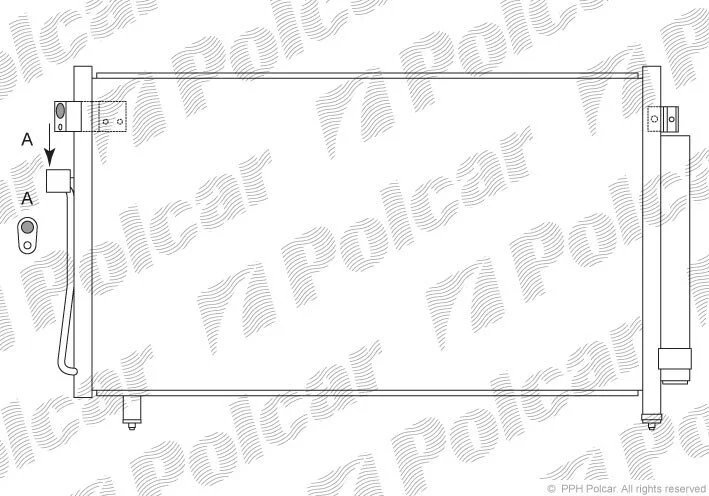 Радіатор кондиціонера (Конденсатор) з осушувачем Polcar 7241K82K (фото 1)