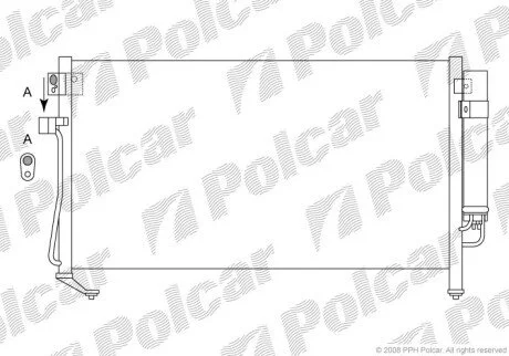 Радиатор кондиционера (Конденсатор) с осушителем Polcar 7241K8C2