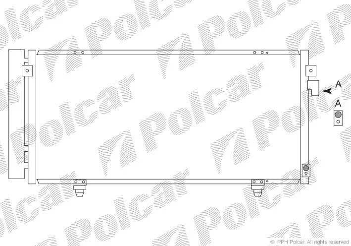 Радиатор кондиционера (Конденсатор) с осушителем Polcar 7242K8C1 (фото 1)