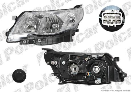 Фара основная правая H7, HB3 Polcar 724310-E
