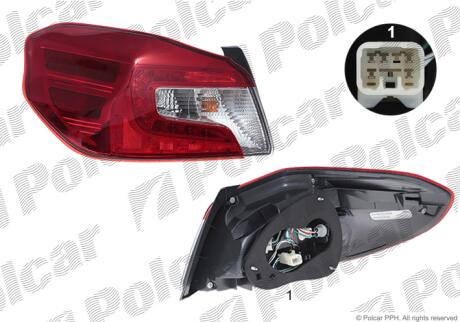 Ліхтар задній ліворуч Polcar 72C2870