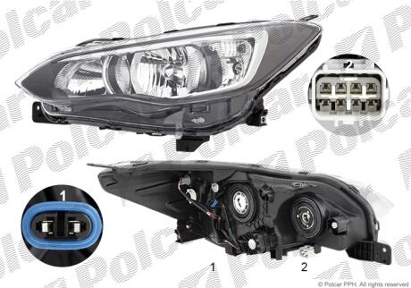 Фара основная Polcar 72L209-E