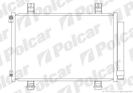 Радіатор кондиціонера (Конденсатор) з осушувачем Polcar 7406K81K