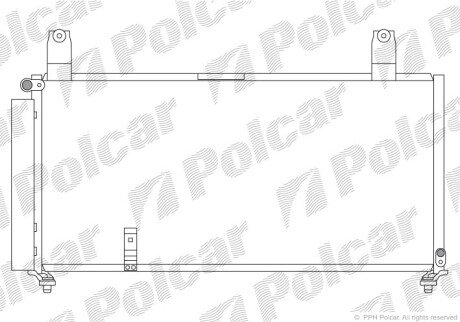 Радіатор кондиціонера (Конденсатор) з осушувачем Polcar 7414K8C1