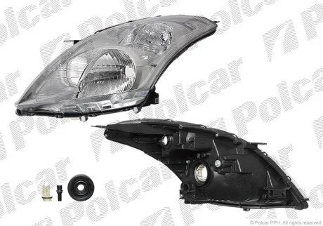 Фара основна ліва H4, PY21W, W5W Polcar 741509-E