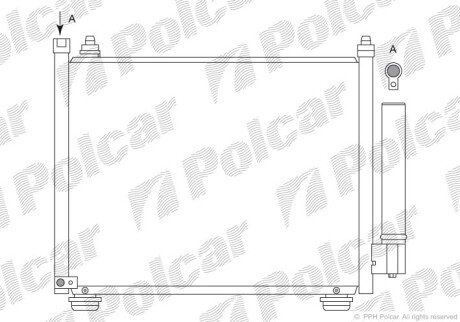 Радиатор кондиционера (Конденсатор) с осушителем Polcar 7420K8C2