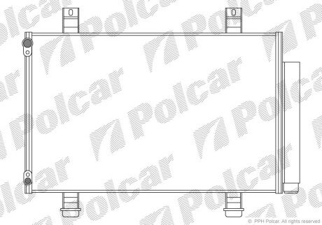 Радиатор кондиционера (Конденсатор) с осушителем Polcar 7423K81K