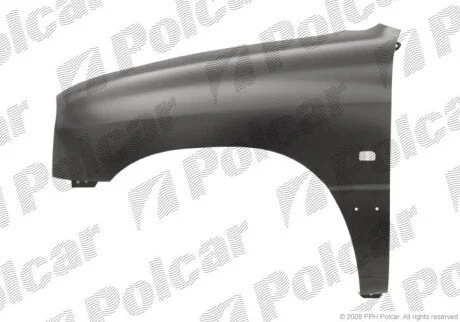 Крыло спереди справа с отверстиями под накладку крыла Polcar 742402