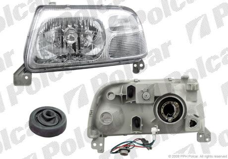Фара основная правая H4, PY21W, W5W Polcar 7424100E