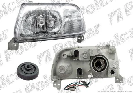 Фара основная правая H4, PY21W, W5W Polcar 7424100E